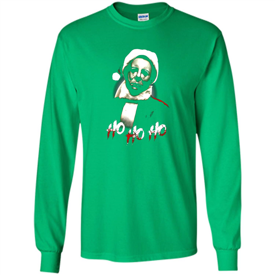 Santa Michael Myers Ho Ho Ho Merry Christmas Sweatshirt - Long Sleeve T-Shirt