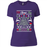 Chemist Tree Shirt Oh Chemistry Tree Ugly Christmas - Ladies' Boyfriend T-Shirt