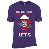 I Just Want To Drink Hot Chocolate & Watch Winnipeg Jets Ugly Christmas Sweater PINGPONG