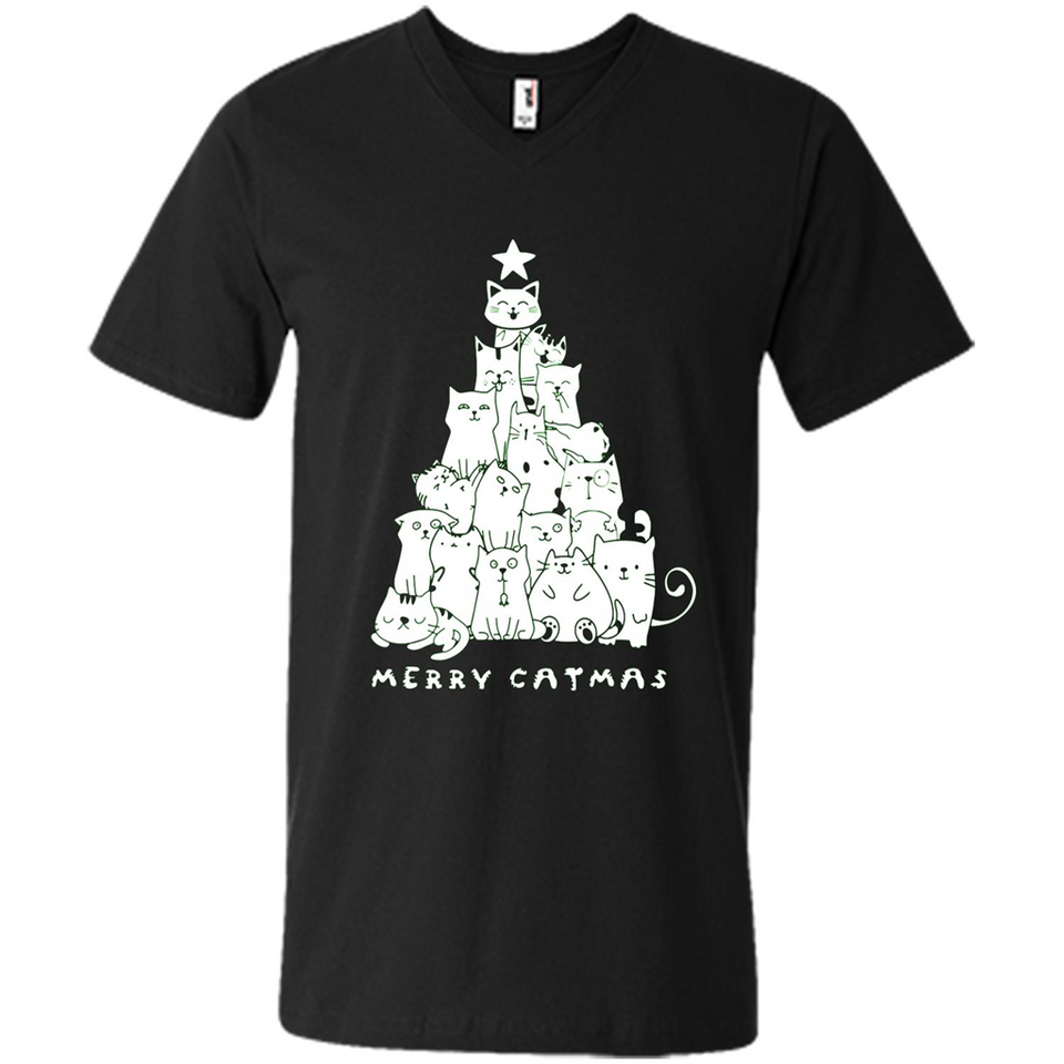 Merry Catmas - Merry Christmas Cat Lover Mug PINGPONG - Men's V-Neck