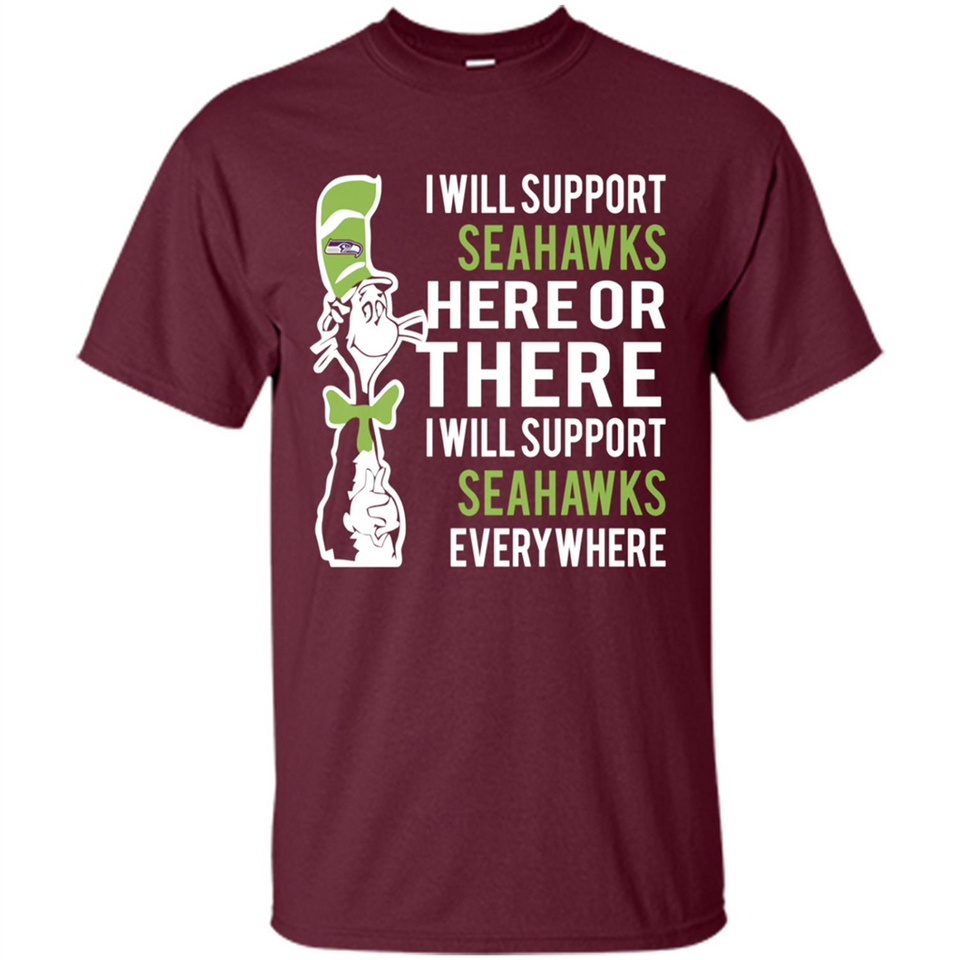 Shirt For Dr Seuss Cat And Seattle Seahawks Fans - Shirt
