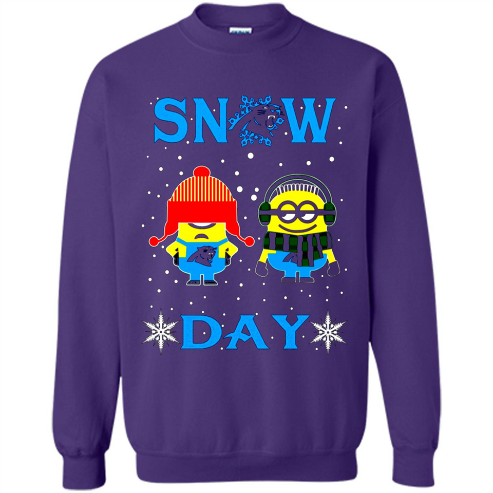 Snow Day Shirt For Carolina Panthers Vs Minion Fans pingpong