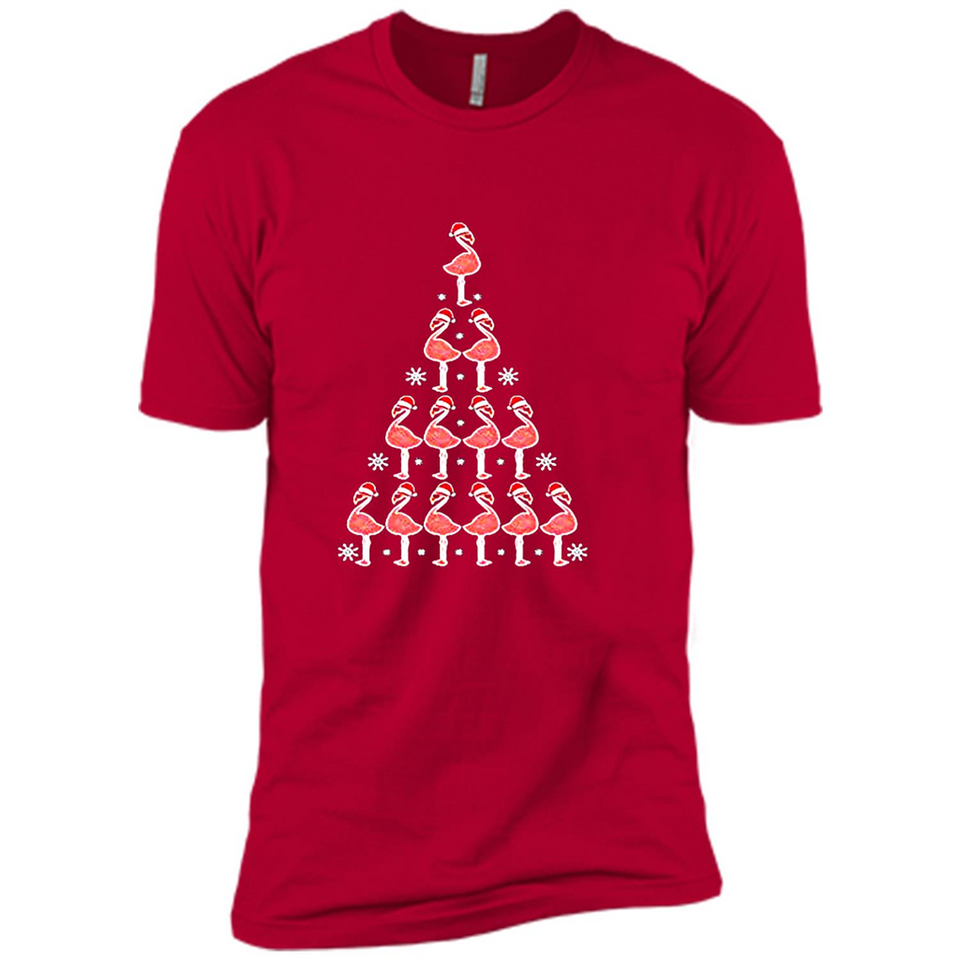 Flamingo Christmas Tree Flamingo - Premium Short Sleeve T-Shirt