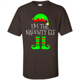 Matching Family Christmas Shirt Funny I'm The Naughty Elf Black mugs PINGPONG - Shirt