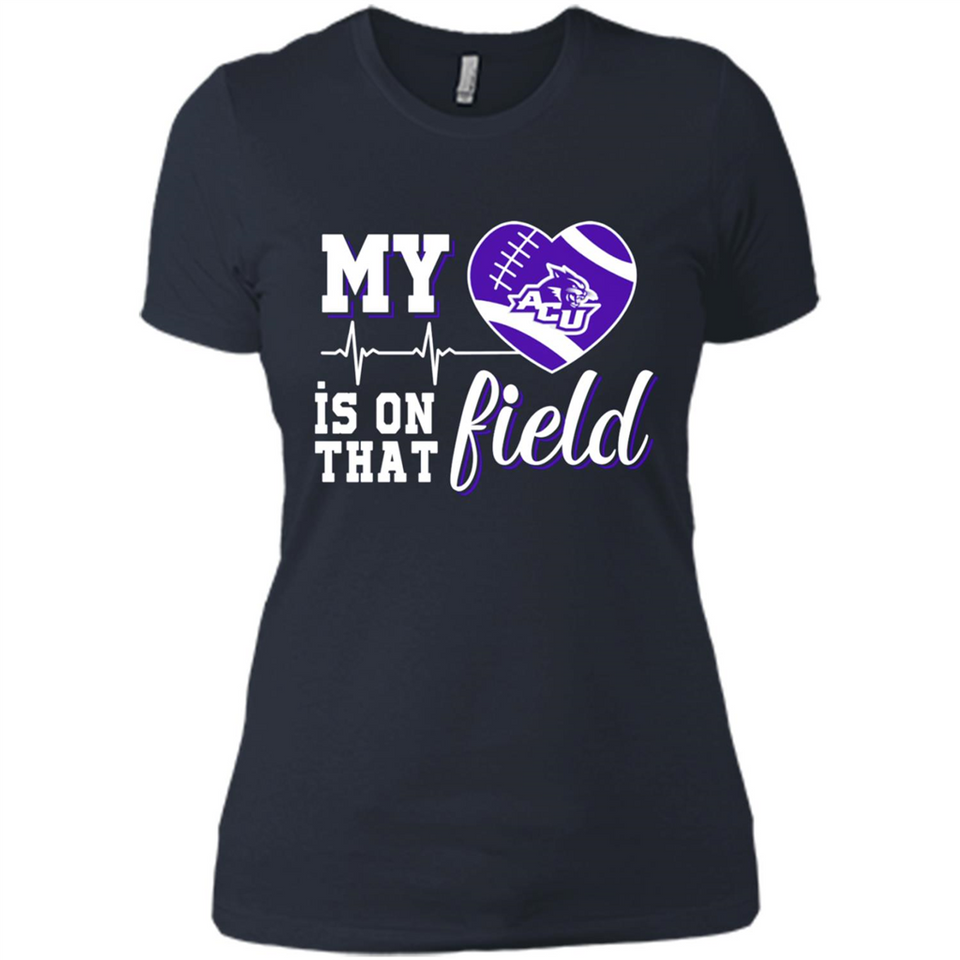 Abilene Christian Wildcats Football My Heart is on that Field - Ladies' Boyfriend T-Shirt