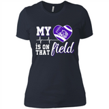 Abilene Christian Wildcats Football My Heart is on that Field - Ladies' Boyfriend T-Shirt