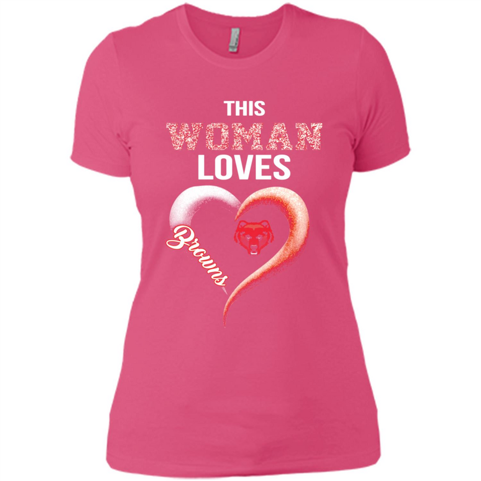 This Woman love Browns NFL football team - Ladies' Boyfriend T-Shirt