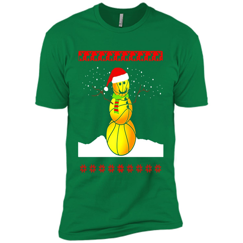 Basketball Santa Funny Christmas - Premium Short Sleeve T-Shirt