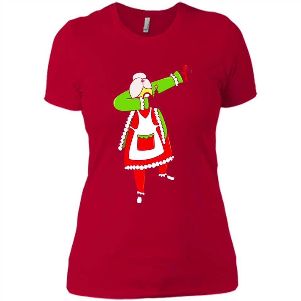 Funny Dabbing Mrs. Santa Claus Christmas Dab - Ladies' Boyfriend T-Shirt