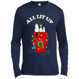 Peanuts By Schulz Snoopy Young Men_s Christmas SweatShirt - Canvas Long Sleeve T-Shirt