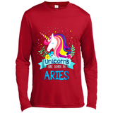Unicorns are born in Aries Birthday Rainbow Gift Custom Ultra Cotton