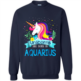 Unicorns are born in Aquarius Birthday Rainbow Gift Custom Ultra Cotton