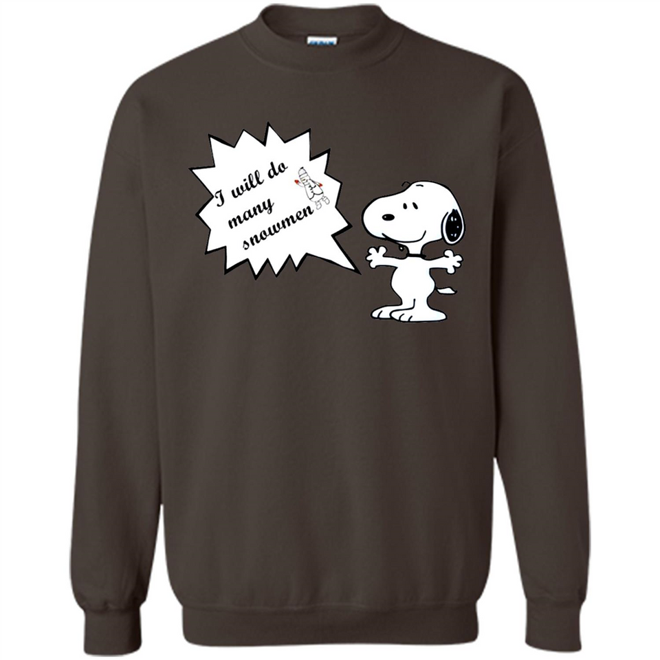 Snoopy I Will Do Many Snowman Christmas