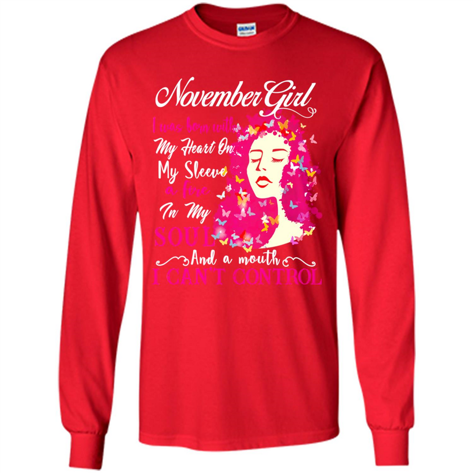 November Butterfly Girl - Long Sleeve T-Shirt