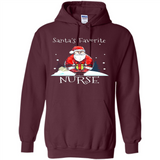 Funny Christmas Nurse Shirt, Santa_s Favorite Nurse - Hoodie