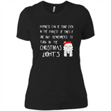 Christmas Ugly Sweater Christmas Lights - Ladies' Boyfriend T-Shirt