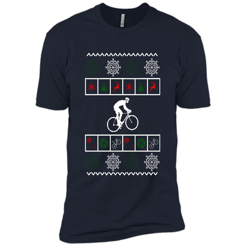 Christmas Ugly Sweater Best Cycling Ugly Christmas Sweater - Premium Short Sleeve T-Shirt