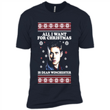 All I want for Christmas is Dean Winchester sweater - Premium Short Sleeve T-Shirt