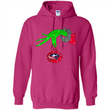GRINCH HAND HOLDING COLUMBUS BLUE JACKETS GLITTER CHRISTMAS PINGPONG