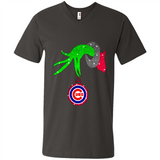 GRINCH HAND HOLDING CHICAGO CUBS GLITTER CHRISTMAS PINGPONG