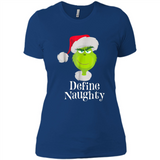 Santa Grinch Define Naughty Christmas Sweatshirt - Ladies' Boyfriend T-Shirt