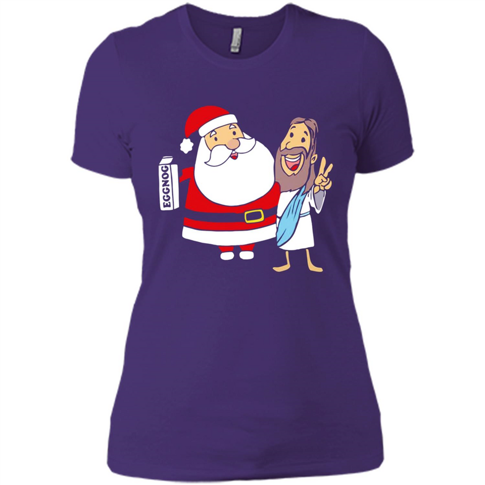 Eggnog Santa And Jesus Christmas