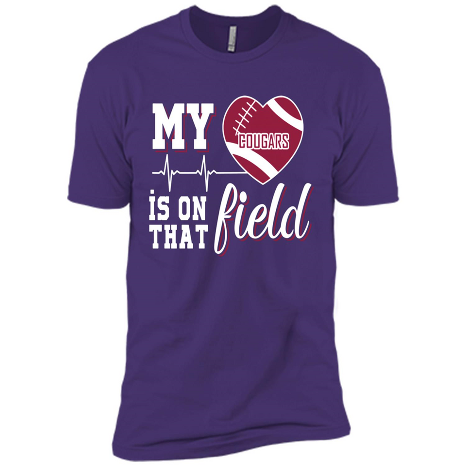 Washington State Cougars Football My Heart is on that Field - Premium Short Sleeve T-Shirt