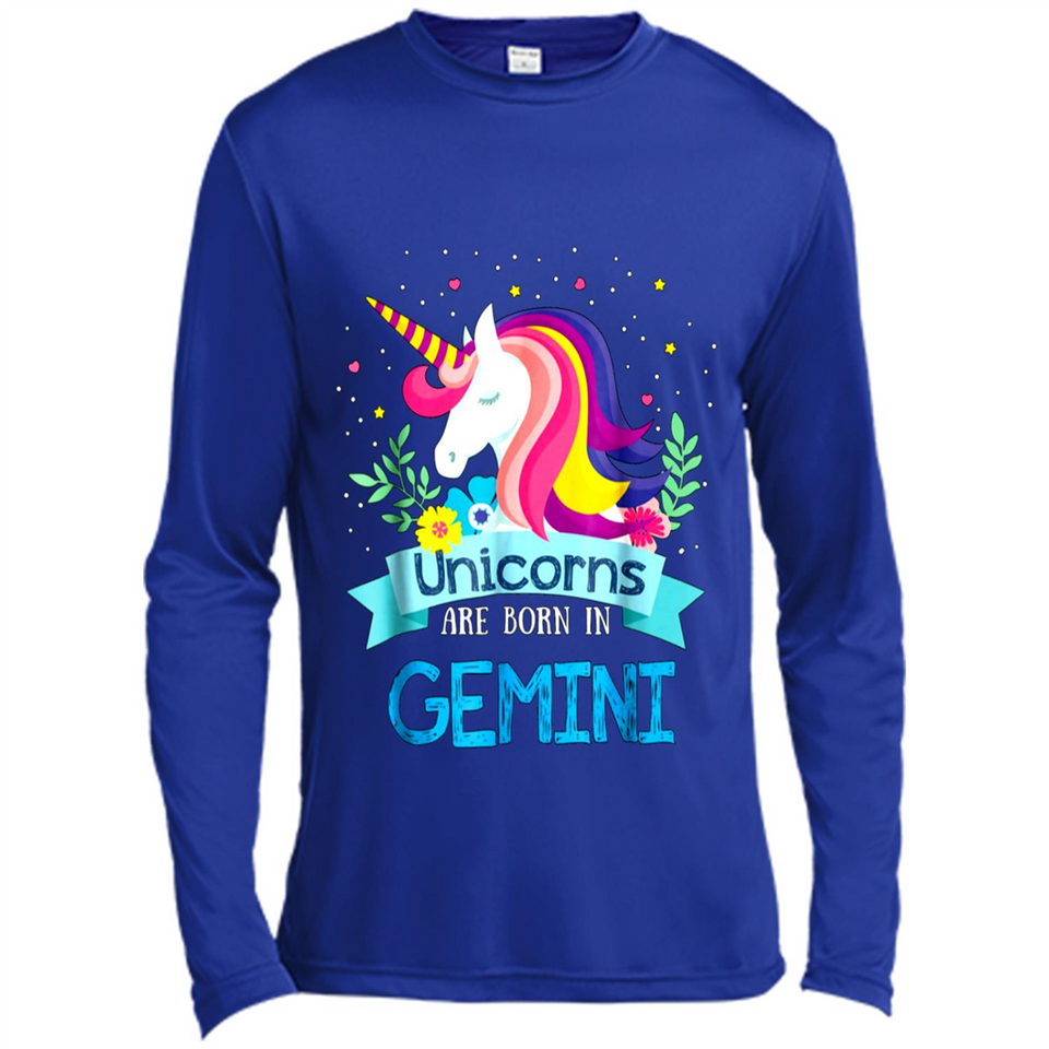 Unicorns are born in Gemini Birthday Rainbow Gift Custom Ultra Cotton