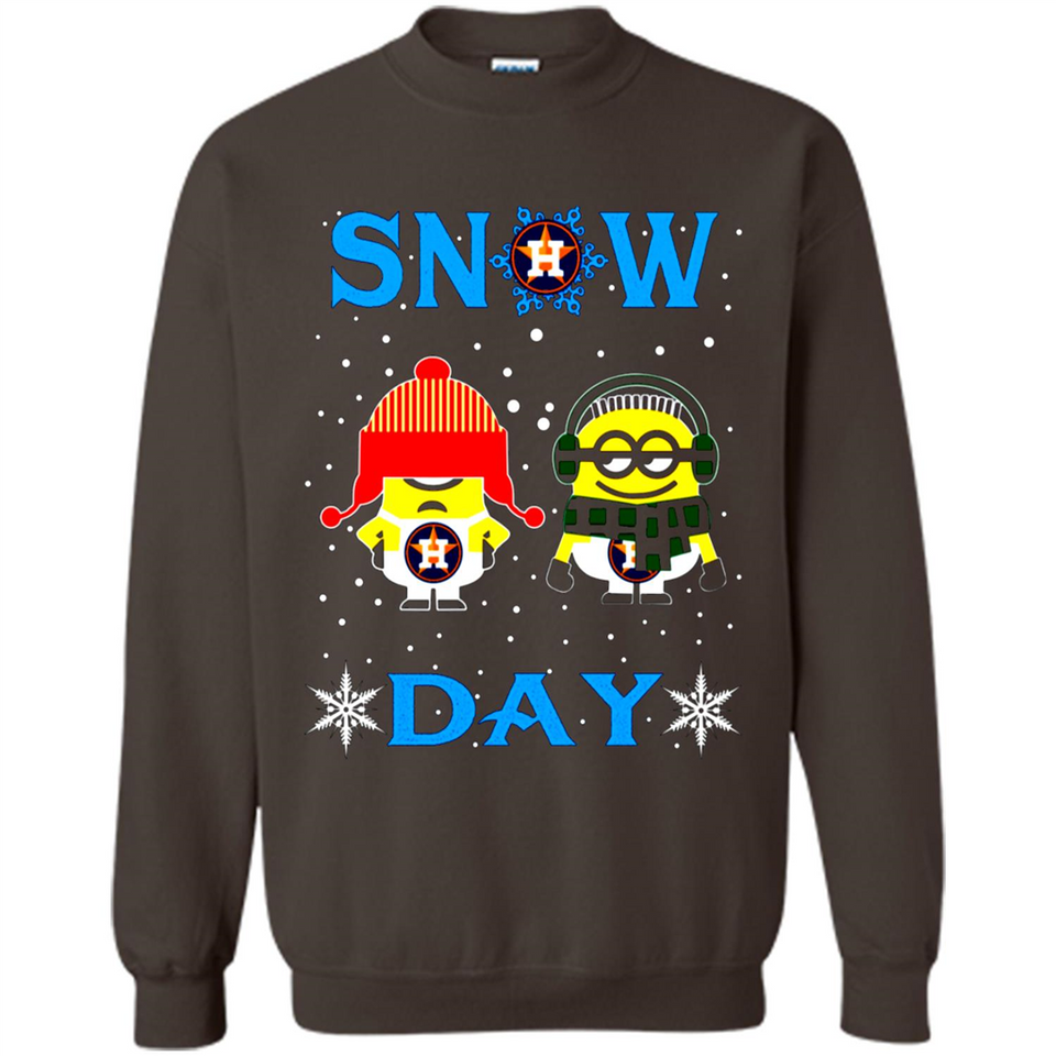 Snow Day Shirt For Houston Astros Vs Minion Fans pingpong