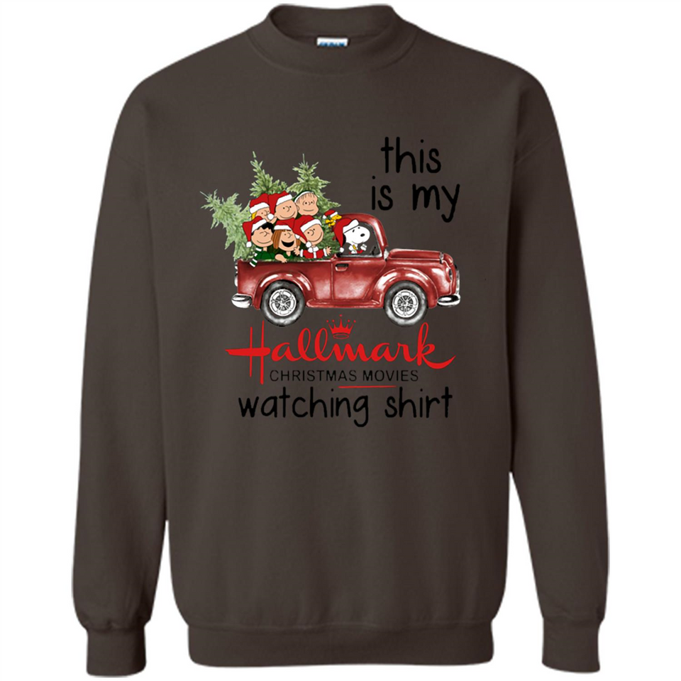 Snoopy This Is My Hallmark Christmas Movies Watching T-Shirt - Sweatshirt