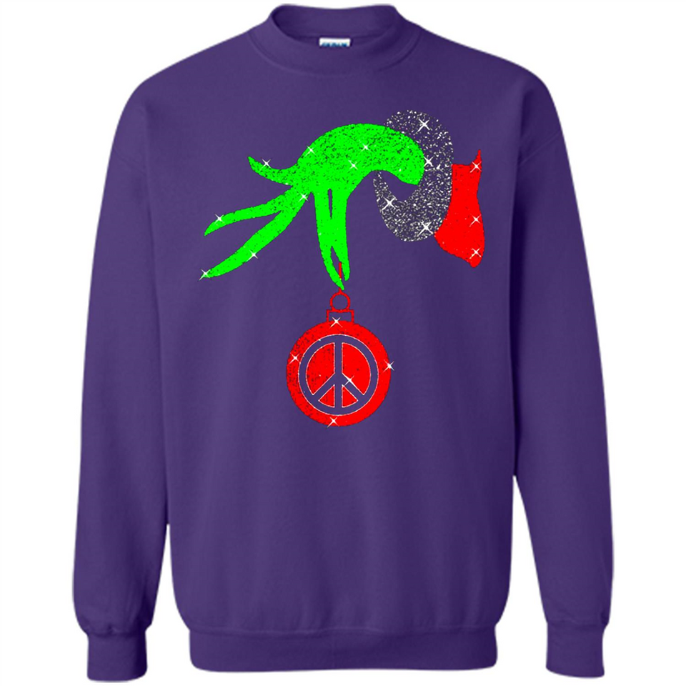 Christmas The Grinch Hand Holding Hippie Ornament - Sweatshirt