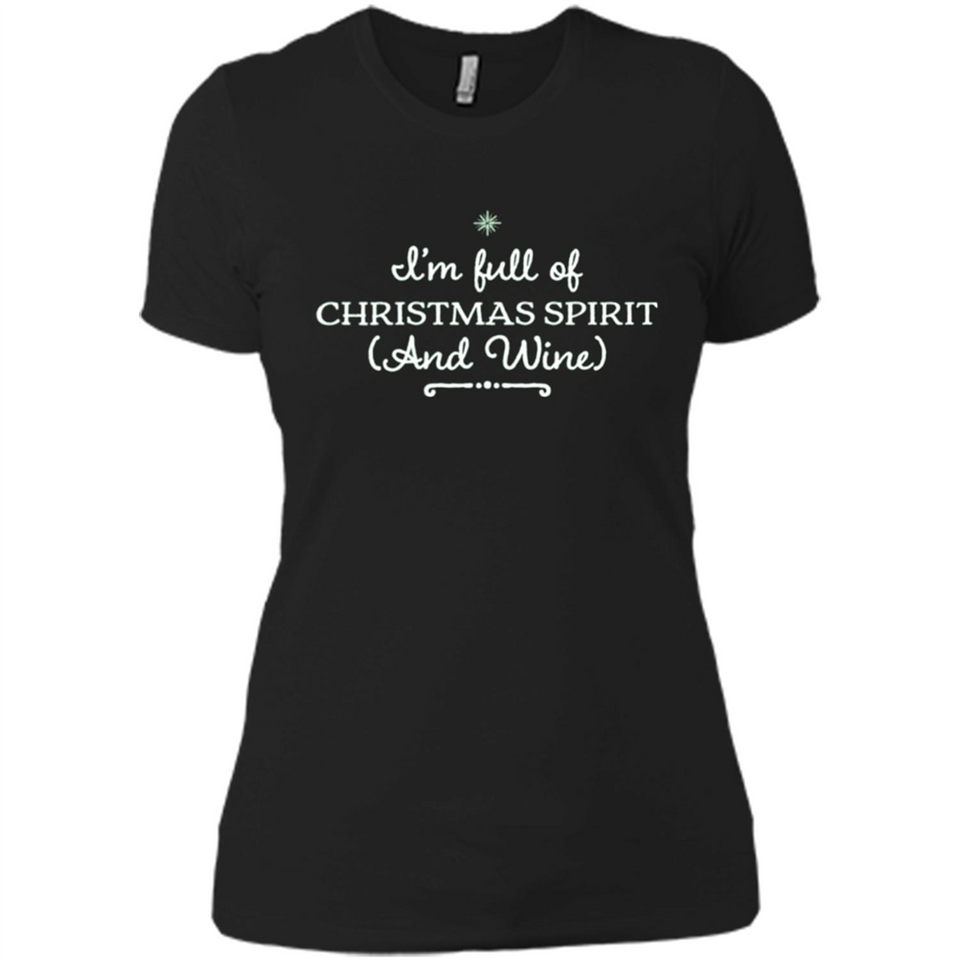 Christmas Tshirt for Women - Christmas Wine