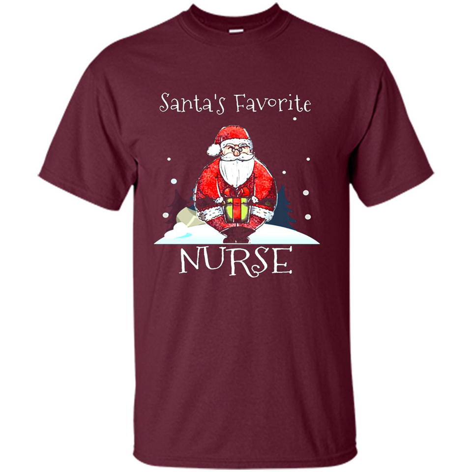 Funny Christmas Nurse Shirt, Santa_s Favorite Nurse - Shirt