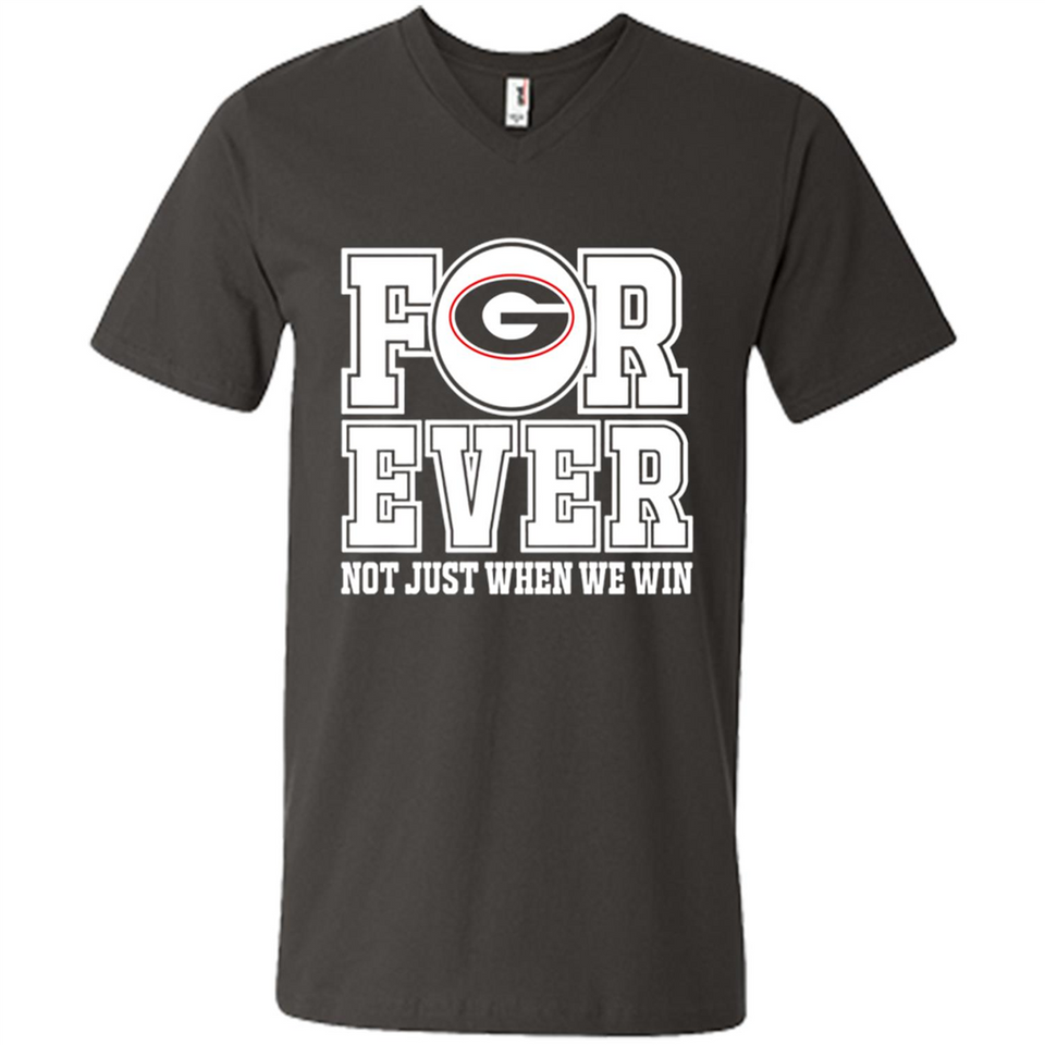Georgia Bulldogs Forever For ever not just when we win - Men's V-Neck