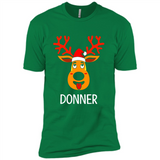 Donner Reindeer Santa Claus Funny Xmas Holiday T-Shirt - Premium Short Sleeve T-Shirt