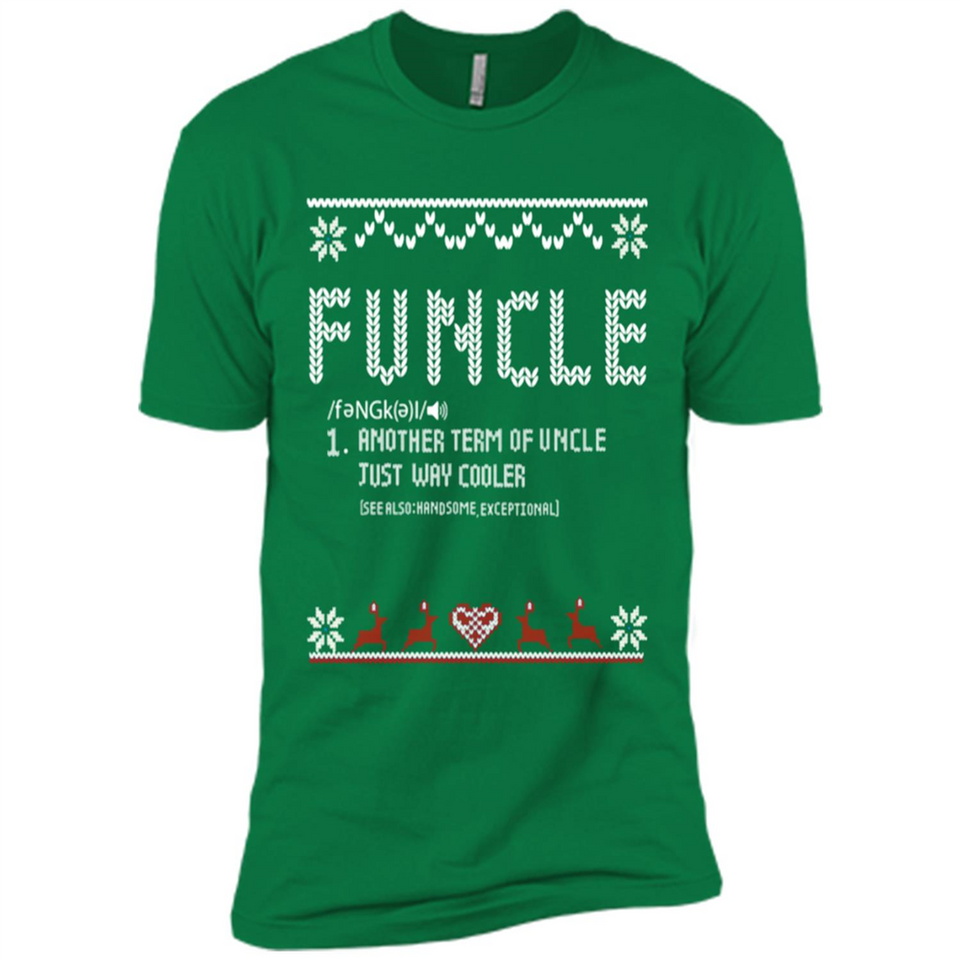 Mens Christmas Funcle Definition - Premium Short Sleeve T-Shirt