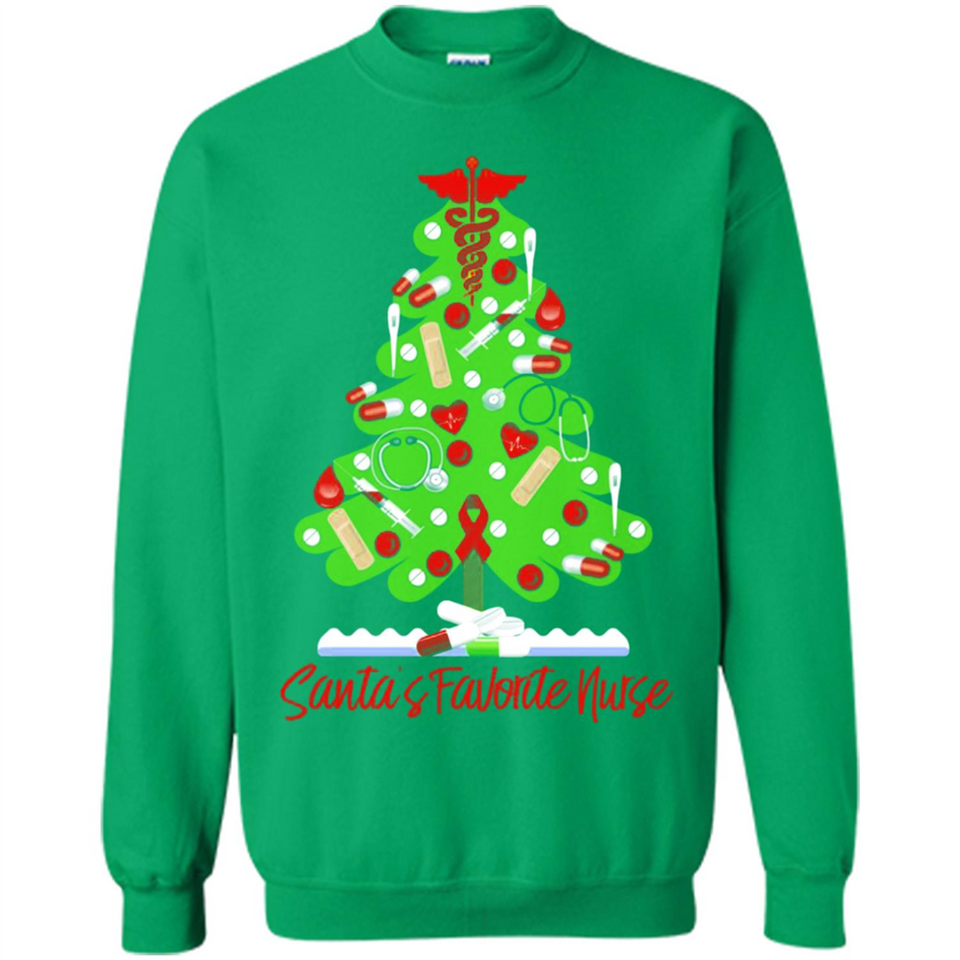 Santa's Favorite Nurse Christmas Tee