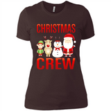 CHRISTMAS CREW Shirt X-mas Santa Snowman Reindeer Elf - Ladies' Boyfriend T-Shirt