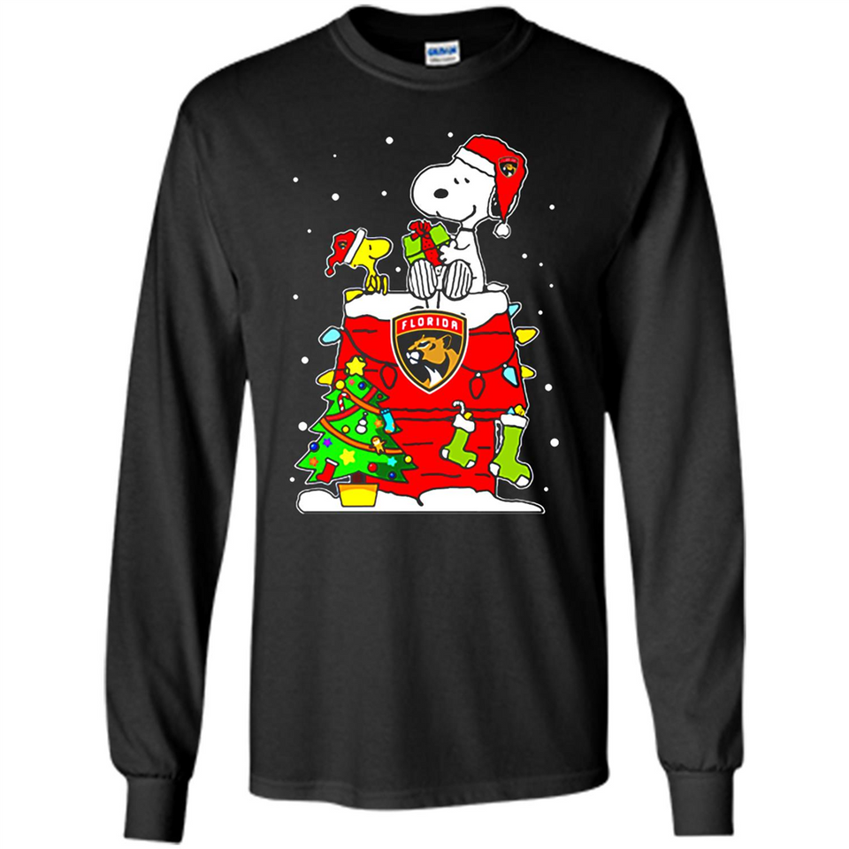 Florida Panthers Snoopy Ugly Christmas Sweaters - Long Sleeve T-Shirt