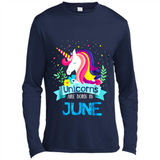 Unicorns are born in June Birthday Rainbow Gift Ladies Custom