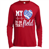 Detroit Lions Football My Heart is on that Field - Canvas Long Sleeve T-Shirt