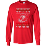 Christmas Ugly Sweater Fishing Ugly Christmas Sweater - Long Sleeve T-Shirt