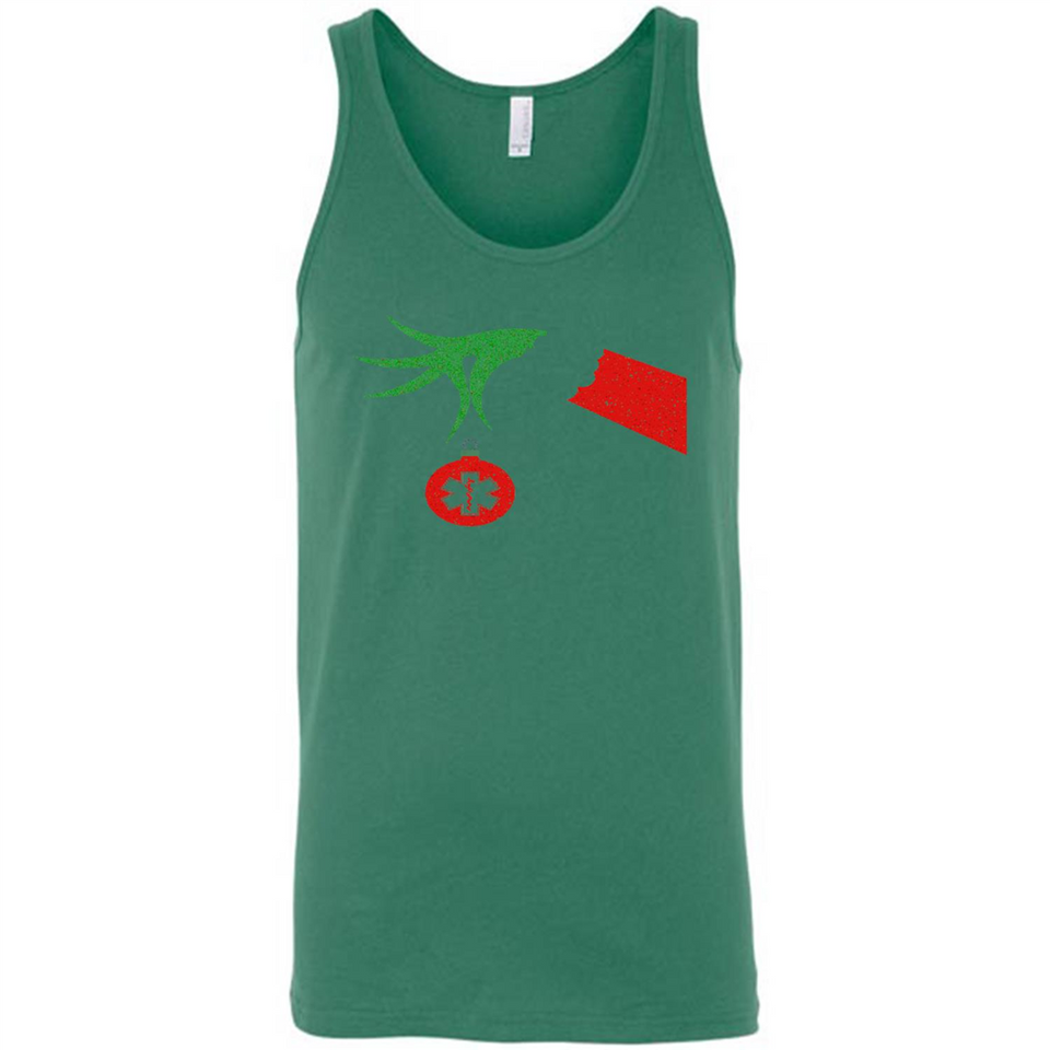 Funny Grinch Hand holding Doctor ornament Christmas Sporty T-Shirt - Canvas Unisex Tank