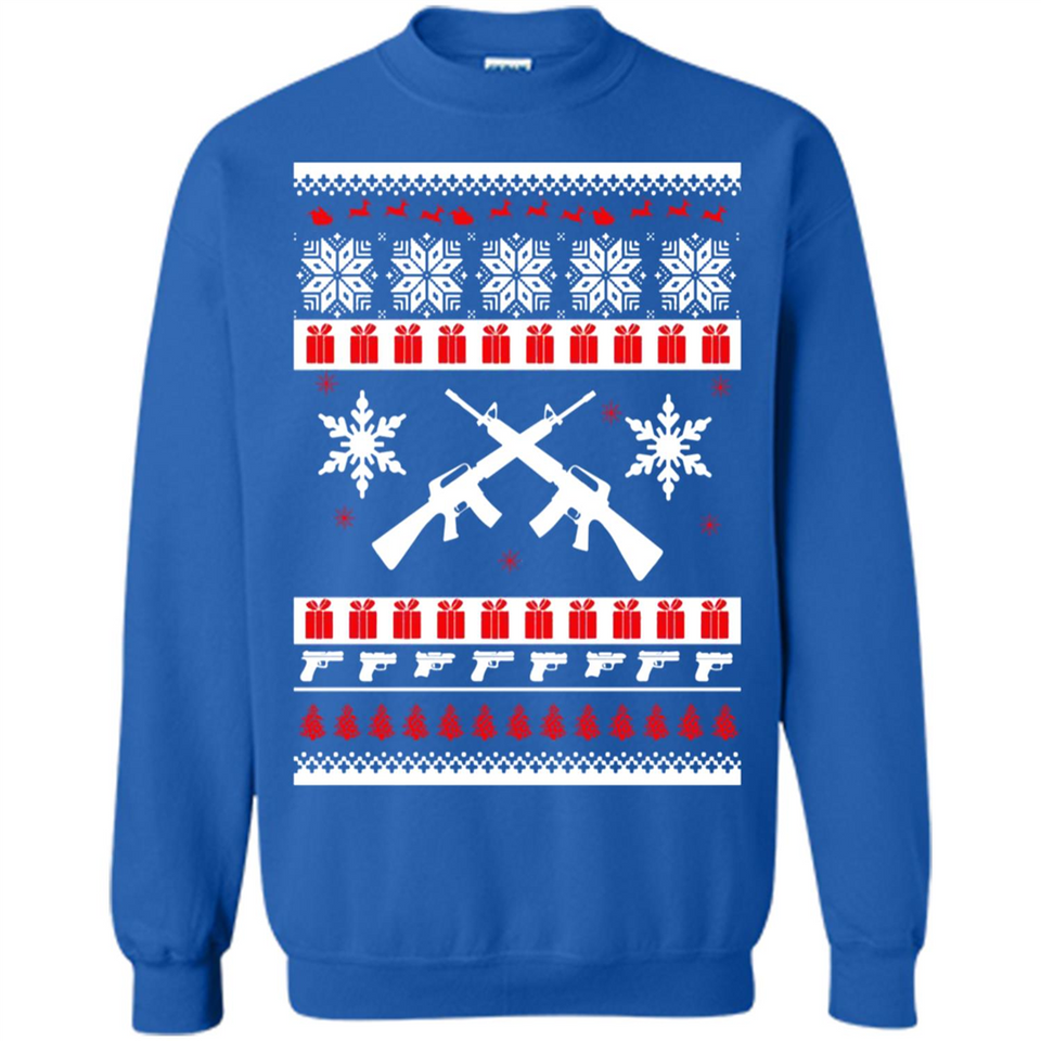 Rifle I Want Rifle Guns For Christmas ugly - Sweatshirt