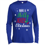 Have A Holly Jolly Christmas T-Shirt Cute Mistletoe - Canvas Long Sleeve T-Shirt