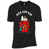 Peanuts By Schulz Snoopy Young Men_s Christmas - Premium Short Sleeve T-Shirt