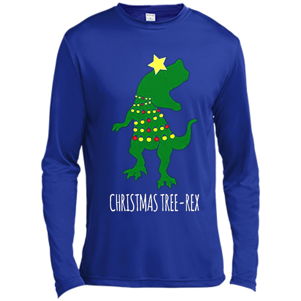 Christmas Tree Rex - Canvas Long Sleeve T-Shirt