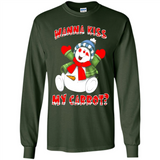 Snowman Wanna Kiss My Carrot Christmas - Long Sleeve T-Shirt