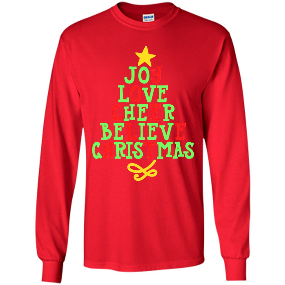 Joy Love Cheer Believe Christmas Tree