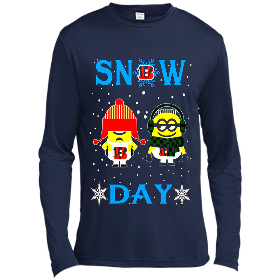 Snow Day Shirt For Cincinnati Bengals Vs Minion Fans pingpong